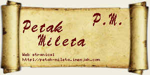 Petak Mileta vizit kartica